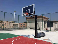 Système de basket-ball pliable pour activités sportives, avec roues faciles à déplacer