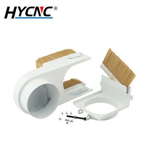 Capot anti-poussière CNC en métal blanc <span class=keywords><strong>70</strong></span> 75 80 85 90 100mm pour brosse de nettoyage de broche de machine de gravure et de fraisage, collecteur long pour le travail du bois - Product Image 5