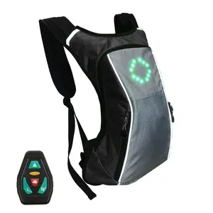 LED Blinker Weste Bike Pack Führungs licht Reflektierende Leucht sicherheit Warn richtung Rucksack mit 3M Fernbedienung