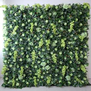 Toile de fond murale de fleurs pour mariage, remise de diplôme, Halloween, 8 pieds x 8 pieds, rouleau de toile de fond en soie et plastique pour la décoration de scène de mariage, éternelle - Product Image 4