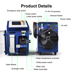 EU/US Lagerbestand Scotle <span class=keywords><strong>BWT</strong></span> 3000W RelFar Doppelwobble-Laserreinigungsmaschine/-Reiniger für Metallrostentfernung, Ölflecken, Farbe/Reinigung - Product Image 5