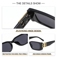 Lunettes de soleil unisexes tendance de style coréen, monture carrée rétro, protection UV400, légères et durables, lunettes de soleil à la mode