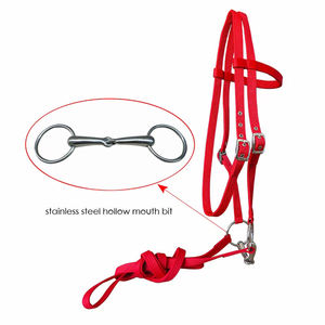 Hochwertige Reitherställe Pferdezubehör Nylonhalfter kundenspezifische Pferdezitren mit Stücken - Product Image 4