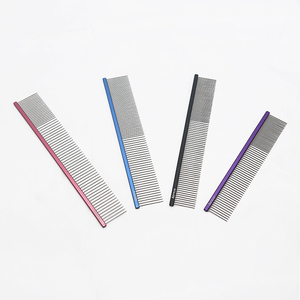 Escova para Gato e Cão Fabricante OEM, Pente de Beleza para Remoção de Pelos de Animais de Estimação, Pente de Alumínio com Pinos Metálicos - Product Image 1