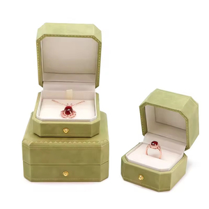 Wholesale Square Bangle Jewelry Packaging Set <b>Box</b> Simple Luxurious Modern <b>Ring</b> Pendant Bracelet Matcha Green Fine Gift Boxes - Product Image 3