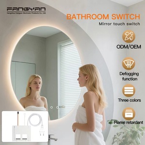 Specchio LED Intelligente con Sensore Touch e Riscaldamento, 110V 220V 1A 12W, Dimmer CCT a Uno/Tre Colori, Controllo a Due Pulsanti, Antiappannamento - Product Image 5