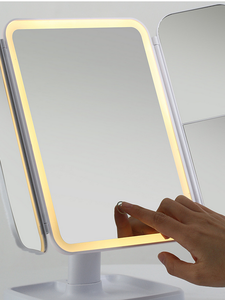 Lumineux 360 degrés vanité Led éclairé voyage maquillage miroir bureau à trois volets agrandi maquillage <span class=keywords><strong>3</strong></span> voies miroir avec lumières - Product Image 5
