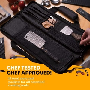 Free sample Expert Multi-Chef Tool Storage <b>Zipper</b> Pouch Bag with Superior <b>Heavy</b>-<b>Duty</b> Chef Knife Tool Holder - Product Image 6