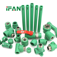 Accesorios de Tubería Homogéneos IFAN PPR de Alta Presión 20-125MM, Accesorios de Tubería de Agua PPR, Todos los Tipos de Accesorios de Plástico PPR
