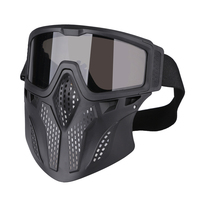 Masque de protection tactique anti-buée intégral avec verres balistiques en PC haute résistance et lunettes de tir avec écran facial détachable