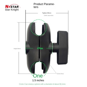 Bintang Ksatria pabrik tempat Tablet industri 1.5 inci 9cm plastik Universal penyesuaian bersama klip Tautan aksesori kamera pribadi - Product Image 3