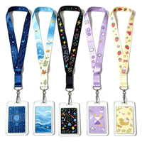 Lanière personnalisée en polyester pour badge d'identification avec porte-badge et mousqueton pour employés de bureau et cartes d'identité professionnelles