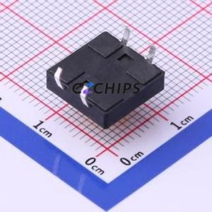 UK-B0262-FT-CJ-Y-250 Tactile Switch Through hole-4P,12x12mm Switch Single Pole Single Throw Rectangle Button 2.5N Through Hole - Product Image 2