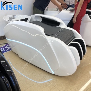 KISEN Mobilier de salon moderne : Fauteuil de lavage de cheveux thaïlandais pour salon, Lit de shampoing à airbag, Fauteuil de massage électrique 4D pour spa capillaire et corps entier - Product Image 4