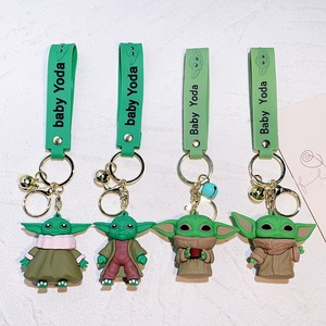 Mignon Kawaii 3d Pvc Anime Dessin Animé Yoda Poupées Porte-clés Mode Voiture Pendentif Dark Vador Maul Leia Princesse Chewbacca Luke Porte-clés - Product Image 1