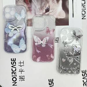 Funda <span class=keywords><strong>de</strong></span> <span class=keywords><strong>Teléfono</strong></span> con Estética Coqueta para Redmi Note Series y Samsung A12, Parte Trasera Transparente Brillante, Borde Ondulado Bonito, Impresión Personalizada, Venta al Por Mayor - Product Image 3