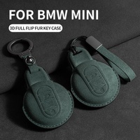 Casing Kunci Mobil Kulit Suede untuk MINI COOPER S ONE JCW F54 F55 F56 F57 F60 CLUBMAN COUNTRYMAN