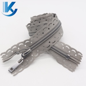 Ritsleting plastik renda kustom pabrik ritsleting nilon ujung dekat berkualitas tinggi untuk gaun - Product Image 5