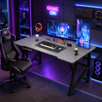 Escritorio para Juegos de Estilo Industrial, Estación de Trabajo Grande para PC, para Jugar, Estudiar y Uso Profesional