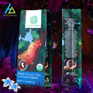 PM Custom ODM 12oz 2LB Ecológico Biodegradable a prueba de humedad Grado alimenticio Fondo plano Bolsa de café de plástico Granos de café Alimentos para mascotas - Product Image 2