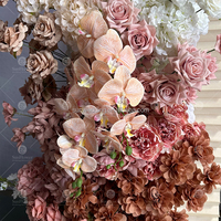 Arche de fleurs en soie avec structure métallique suspendue Sunwedding, couleur personnalisable pour la décoration de mariage, solution tout-en-un