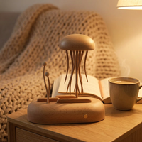 Magnifique méduse cinétique en bois sculptée à la main, décoration de table, cadeau de Noël et de la Saint-Valentin