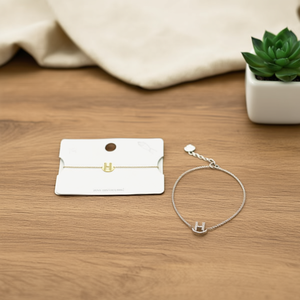 Pulsera de Acero Inoxidable con Letra H de 1 cm, Joyería de Moda Unisex, Regalo de Estilo Clásico - Product Image 3