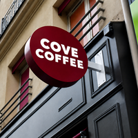 Enseigne lumineuse personnalisée en acrylique double face, étanche IP65, pour publicité extérieure, enseignes lumineuses suspendues pour café