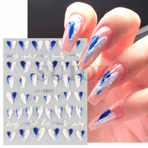 नाखून स्टिकर कस्टम स्टीरियोस्कोपिक एम्बूसेट फूल नाखून बच्चों के लिए स्वयं चिपकने वाला पुष्प डिजाइन 5 डी फूल नाखून स्टिकर बच्चों के लिए - Product Image 4