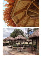 Teja de Resina ASA Moderna Resistente al Fuego, Garantía de 5+ Años, para Tiki Bar, Bali Hut, Palapa, Aspecto de Techo de Paja Sintética para Resorts y Playas
