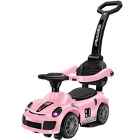 Voiture à pousser pour bébé et tout-petit, 4 roues, manuelle, avec klaxon et musique, trotteur pour enfants, jouet en plastique