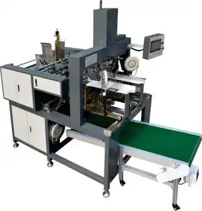 Automatic corner pasting machine for rigid box/phone box making machine with gulling tape box four corners binding machine