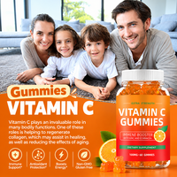 Gommes à mâcher à haute teneur en vitamine C avec zinc, échinacée, saveur orange, complément alimentaire, soutien immunitaire, 60 gommes