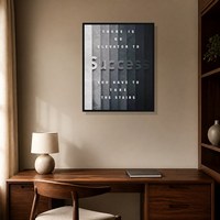 Affiche de motivation : Citations sur les escaliers du succès – Impression murale pour bureau, salle de formation, décoration contemporaine et inspirante