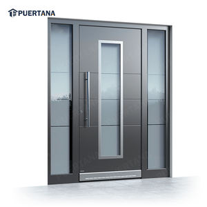 ที่อยู่อาศัยภายนอกอลูมิเนียมด้าน<span class=keywords><strong>หน้า</strong></span>กระจกประตูทางเข้าหลักการรักษาความปลอดภัยรายการประตูวิลล่าบ้าน - Product Image 1