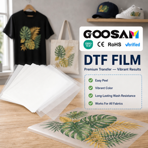 Film PET DTF jet d'encre blanc mat imprimé à chaud et à froid, format A3 A4, 100 feuilles pour vêtements - Product Image 1