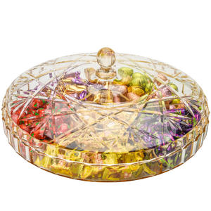 Clear Acrylic Snack <strong>Tray</strong> with Lid <strong>Candy</strong> Nut Dry Fruit Plate - Product Image 1