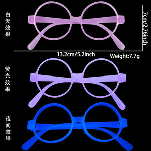 Décoration à thème fluorescent, bar aux couleurs néon, soirée dansante KTV, lunettes amusantes à monture lumineuse changeante de couleur - Product Image 6