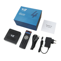 TV Box Android TOX4 Rockchip RK3528 4GB 32GB, WiFi Dual 2.4/5G, BT5.0, Compatible con HDR 4K, Receptor de TV Inteligente para Reino Unido, Actualización OTA, ATV 13