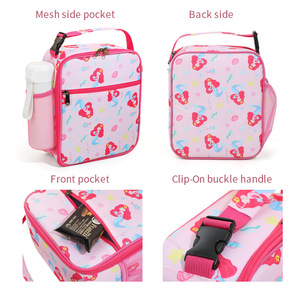 Lunch Bag Insulated Portable 5.7L Zipper Closure PEVA Lining for Office Workers Patterned Oxford Cloth Thickened Aluminum Foil - Product Image 5