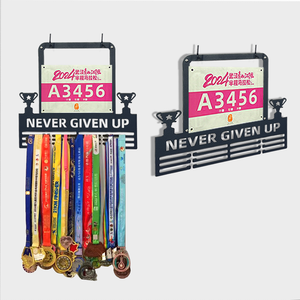 공장 맞춤 제작 메탈 메달 트로피 진열대 스테인리스 스틸 메달 홀더 대형 디스플레이 행거 랙 - Product Image 1
