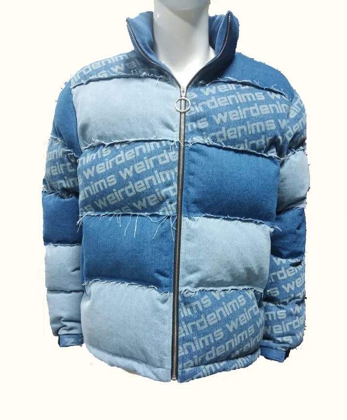 Fashion New Design Winter puffer men plus size jackets Warm Padding Wholesale Bubble Bomber denim Jacket