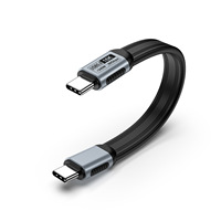 Kabel USB5 Tipe-C Double Head FPC Flat Wire 543 80G Kecepatan Tinggi Layar 16K Pengisian Cepat 240W Panjang Dapat Disesuaikan PVC 12 Bulan