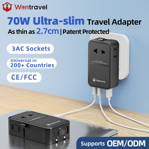 Adattatore da Viaggio Wontravel Mini Sottile 70W GaN Caricatore <span class=keywords><strong>USB</strong></span>-<span class=keywords><strong>C</strong></span> Universale Slim per Telefono/Laptop - Product Image 1