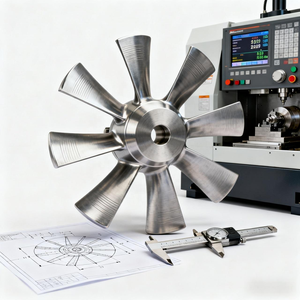 Roue à vent en aluminium entièrement <span class=keywords><strong>vortex</strong></span> personnalisée 12 pales finition polie dépoussiérage contrôle du brouillard d'huile aspirateur industriel - Product Image 2