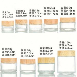 Frascos de Vidrio con Tapa de Bambú Ecológicos de Alta Gama de 5g-200g para Cosméticos, Cuidado de la Piel, Crema para Ojos, Loción, Mascarilla Facial, Aceite Esencial, Personalizables - Product Image 5