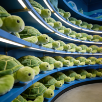 Jouets en peluche personnalisés OEM ODM, mignons, doux, kawaii, en forme de tortue de mer verte, pour machine à griffes, vente en gros