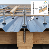 Kit de fixation solaire facile à installer pour toiture en tôle ondulée, système de montage photovoltaïque, boulon fileté SUS304