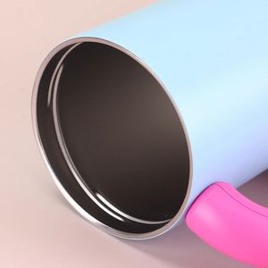 Customized <b>Large</b> Capacity 40oz Ice King 304 Stainless Steel Vacuum Insulated Thermos Tumbler Mug <b>Cup</b> Handle Straw - Product Image 5