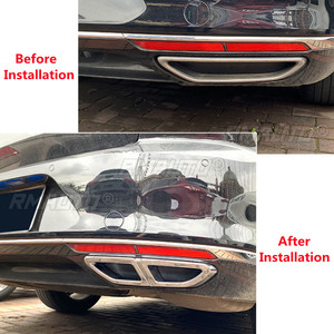 2 Pcs <b>Car</b> Rear Exhaust Pipe Tail Throat Exhaust <b>Diffuser</b> Frame <b>for</b> Volkswagen Passat B8 2016-2019 Auto Styling Accessories - Product Image 2